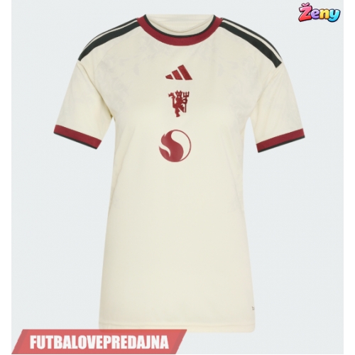 Lacne Ženy Futbalové dres Manchester United Matthijs de Ligt #4 2026-27 Krátky Rukáv - Tretina